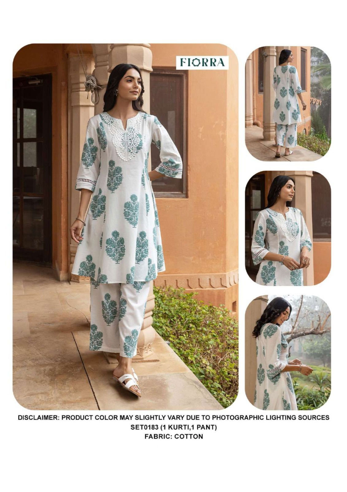 Fiorra SET0183 Designer Printed Cotton Kurti With Bottom Wholesale Online